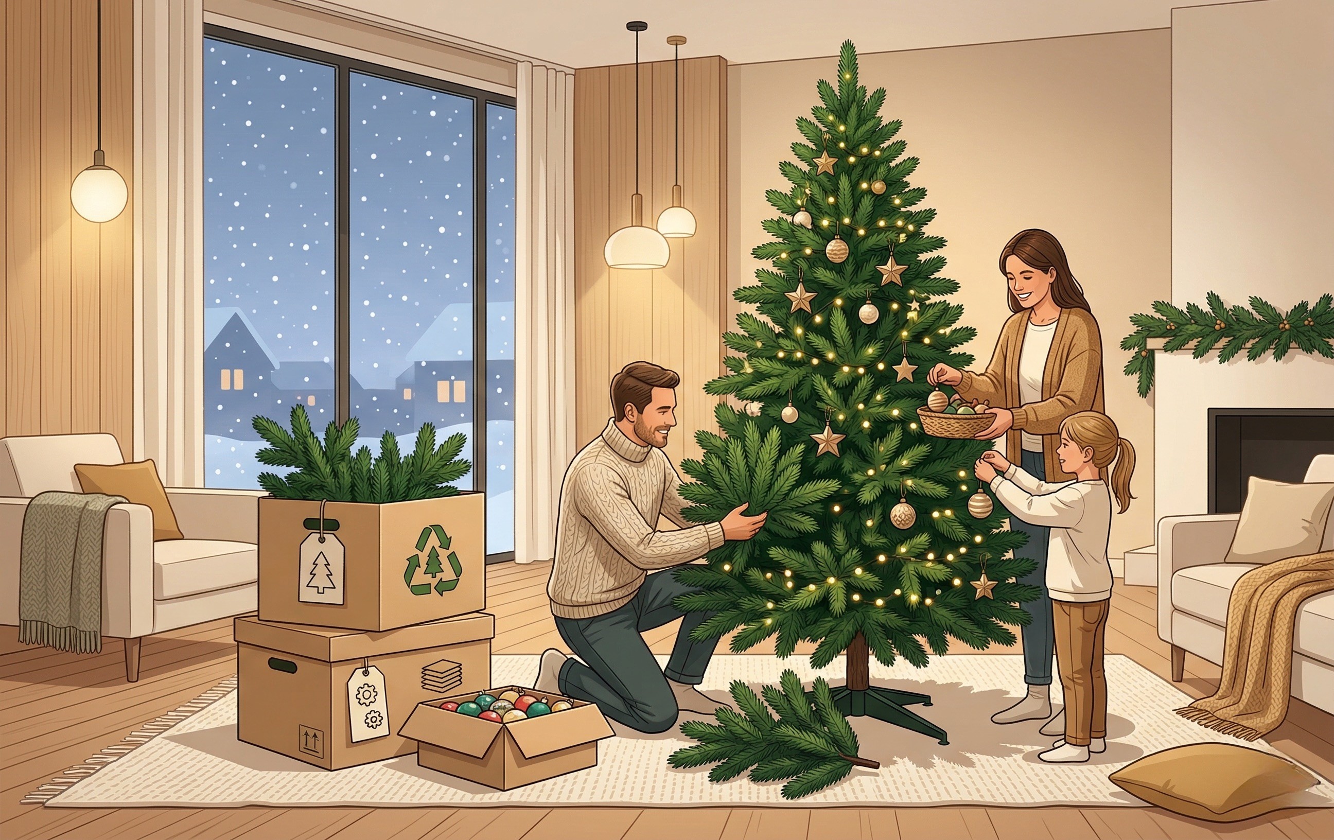 Verkauf von Weihnachtsbäumen. Einnahmen: 121.021 $ in einem Monat mit Meta Ads